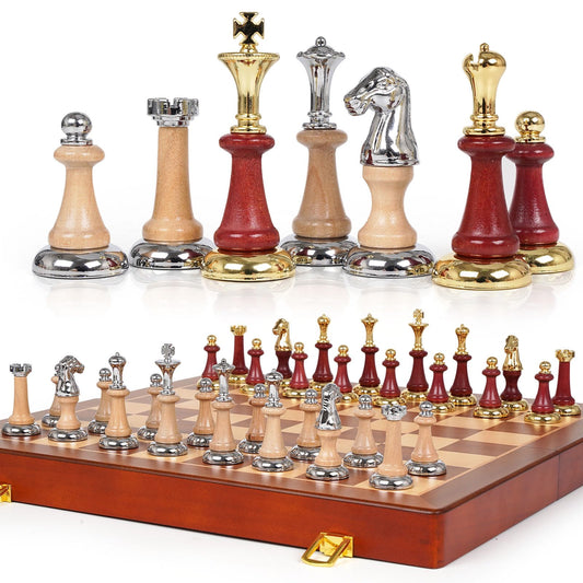 Kvintes large chess board with a 17-inch playing surface for serious games.