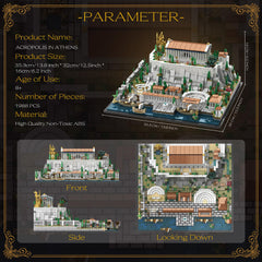 kvsju Architecture Acropolis Parthenon temple, a centerpiece for display and educational play.