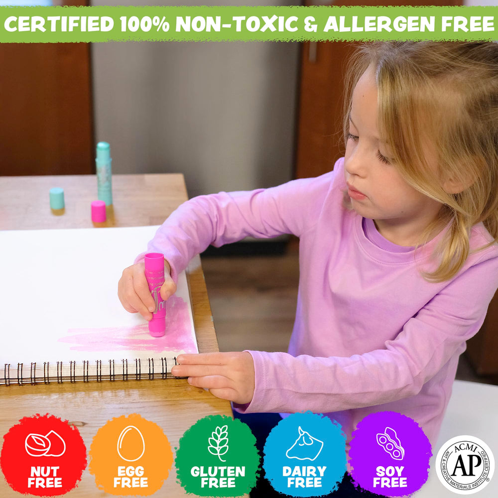 Kwik Stix Cuties washable formula cleans easily from hands.