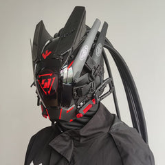 KYEDAY Punk Mask clear visor view enabling unobstructed vision.