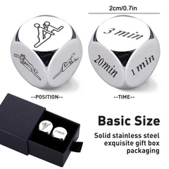 Kykake date night dice in couple's hands for a playful evening.