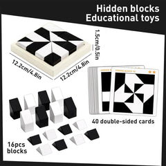 kykake Puzzle Blocks with 80 motifs on cards to spark pattern recognition.