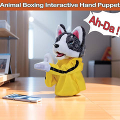 KYWYOYOU Husky puppet boxing action image highlighting lively movement and coordination play