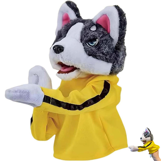 KYWYOYOU Kung Fu Husky puppet front view with interactive boxing action for kids