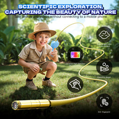 Laaguu borescope IPS 2.4-inch screen showing real-time view for kids.
