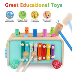 LAAVII Montessori Hammer Pounding Toy xylophone section in bright colors for sensory exploration