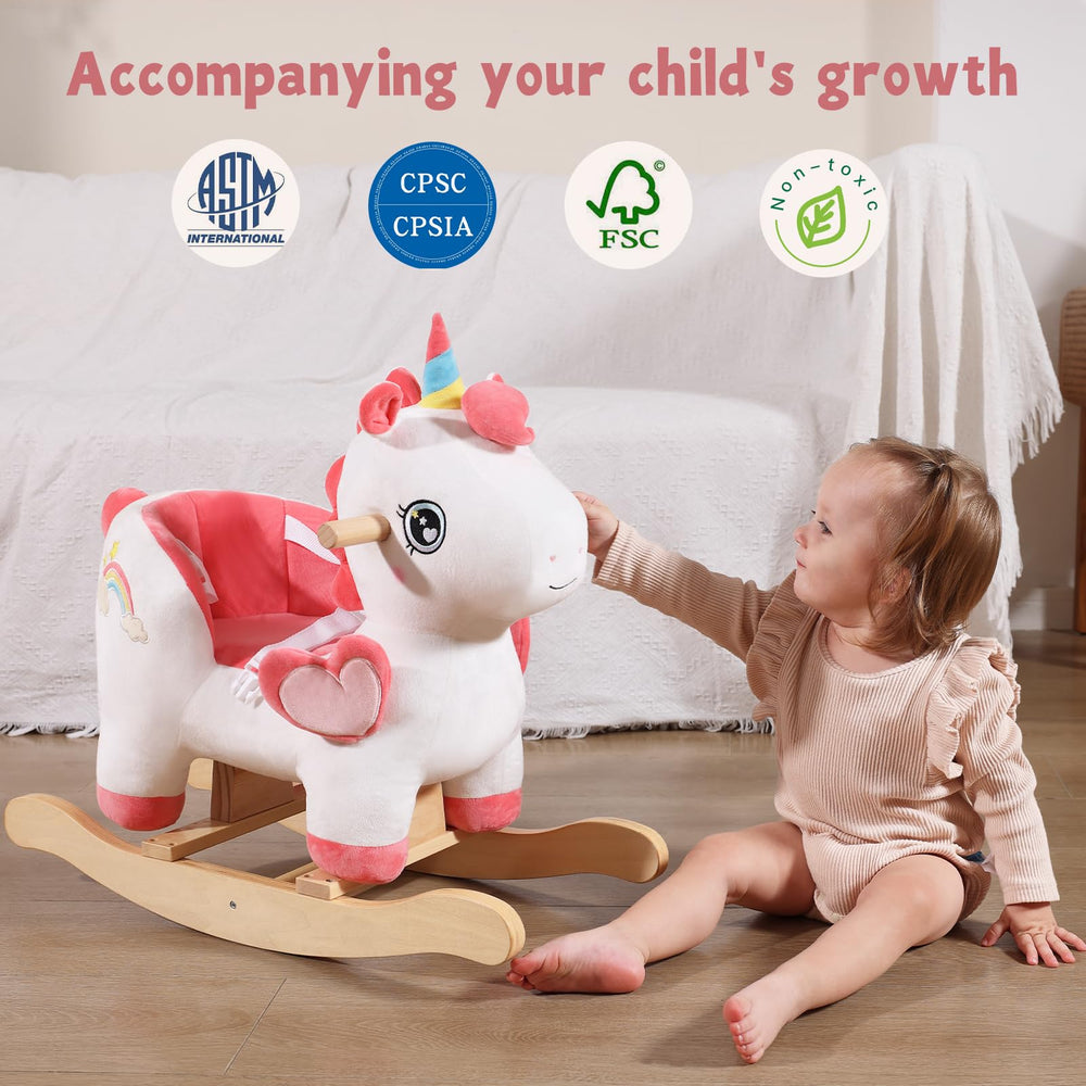 Gift-ready Labebe unicorn rocker ideal for celebrations.