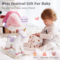 Labebe gift-ready unicorn rocker for nursery and playroom