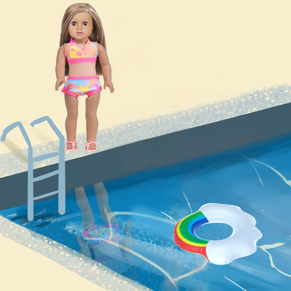 Labooboo towel completes bath or pool time scenes.