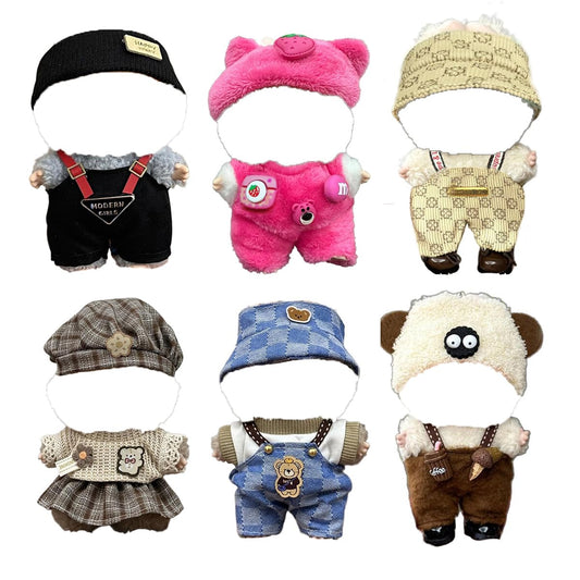 Labooboo 6-set clothes for 17cm dolls, versatile play-ready outfits