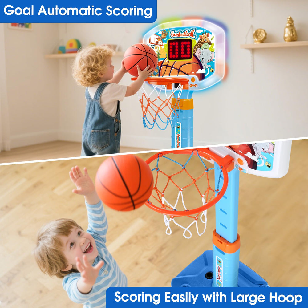 LACCHOUFEE adjustable-height hoop from 29.5 to 41.3 inches for growing kids