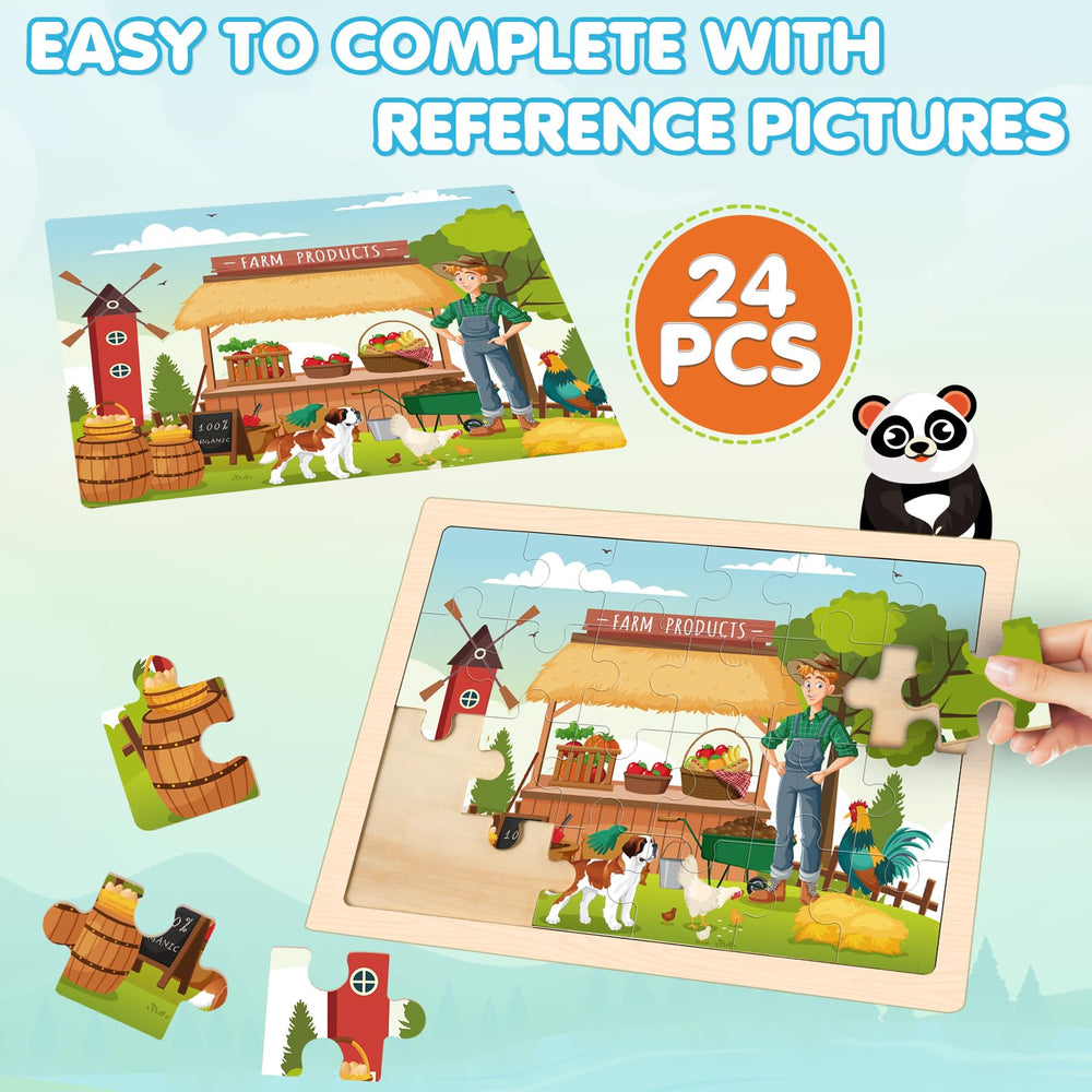 LACCHOUFEE multi-child puzzle boards support cooperative play and shared learning