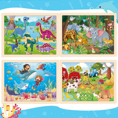 LACCHOUFEE wooden excavator puzzle enhances fine motor practice