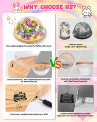 Laclun bunny night light music selection showing 12 melodies.