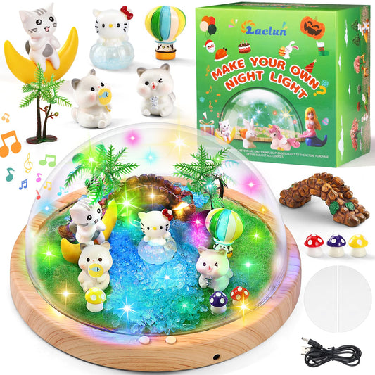 Laclun Make Your Own Music Night Light kit assembly for DIY fun