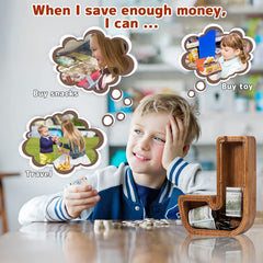 Ladenk nine-inch bank fits shelves and desks.