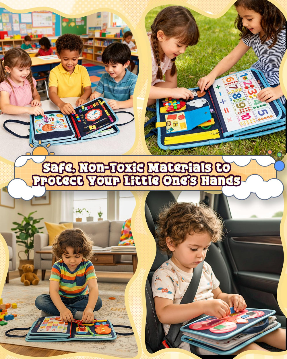 LADFAR Busy Board portable design with carry handle for travel