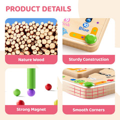 LADFAR Magnetic Maze Safe Wood Design—non-toxic materials and smooth edges