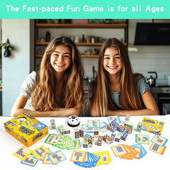 LADVATKIN family game night setup around a table with blocks