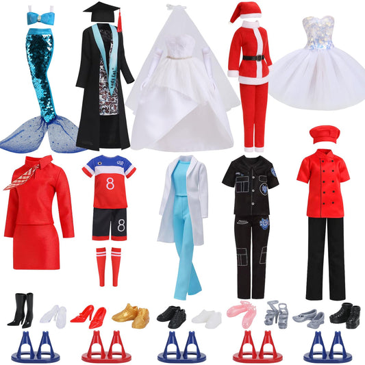 Lady Cat 51-pcs themed doll outfits collection for imaginative play and storytelling.