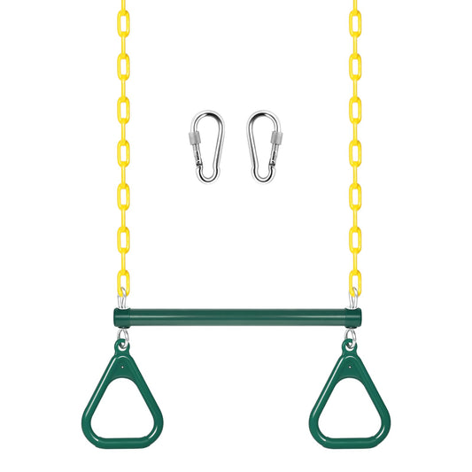 LadyRosian gym rings trapeze bar 16-inch installation ready.