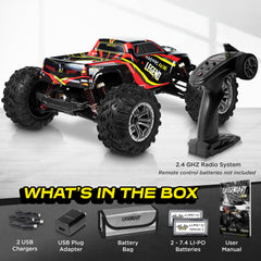 LAEGENDARY RC Car 4x4 drivetrain provides stable traction on mixed surfaces.