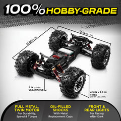 LAEGENDARY RC Car off-road dirt action showcases durability on sand and concrete.