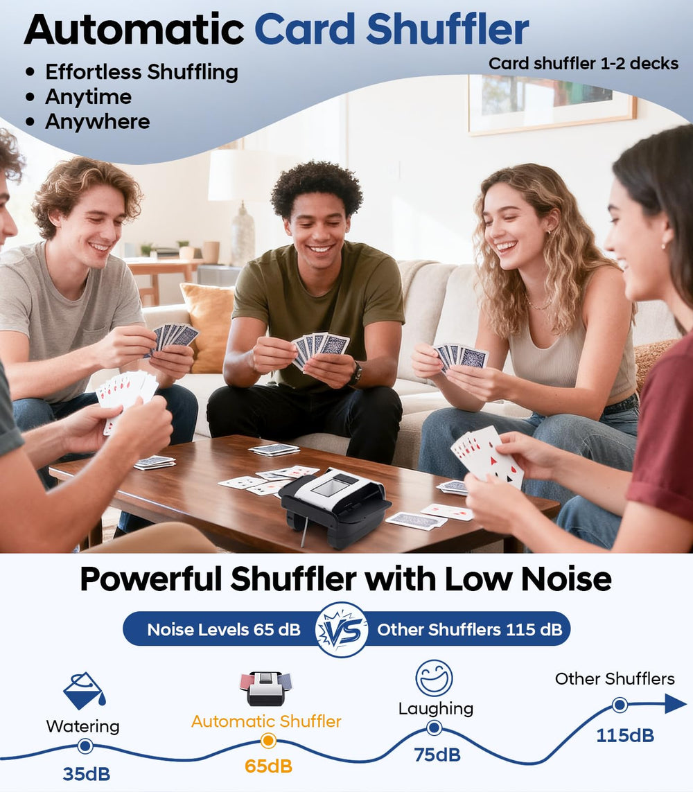 LAETENIN adjustable wings show universal card fit for various decks.