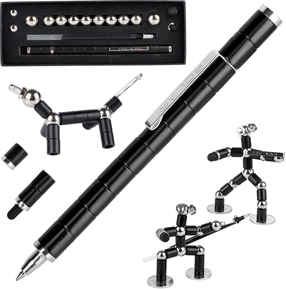 Lafoxla Strato Fidget Pen two stylus heads support writing and screen use.