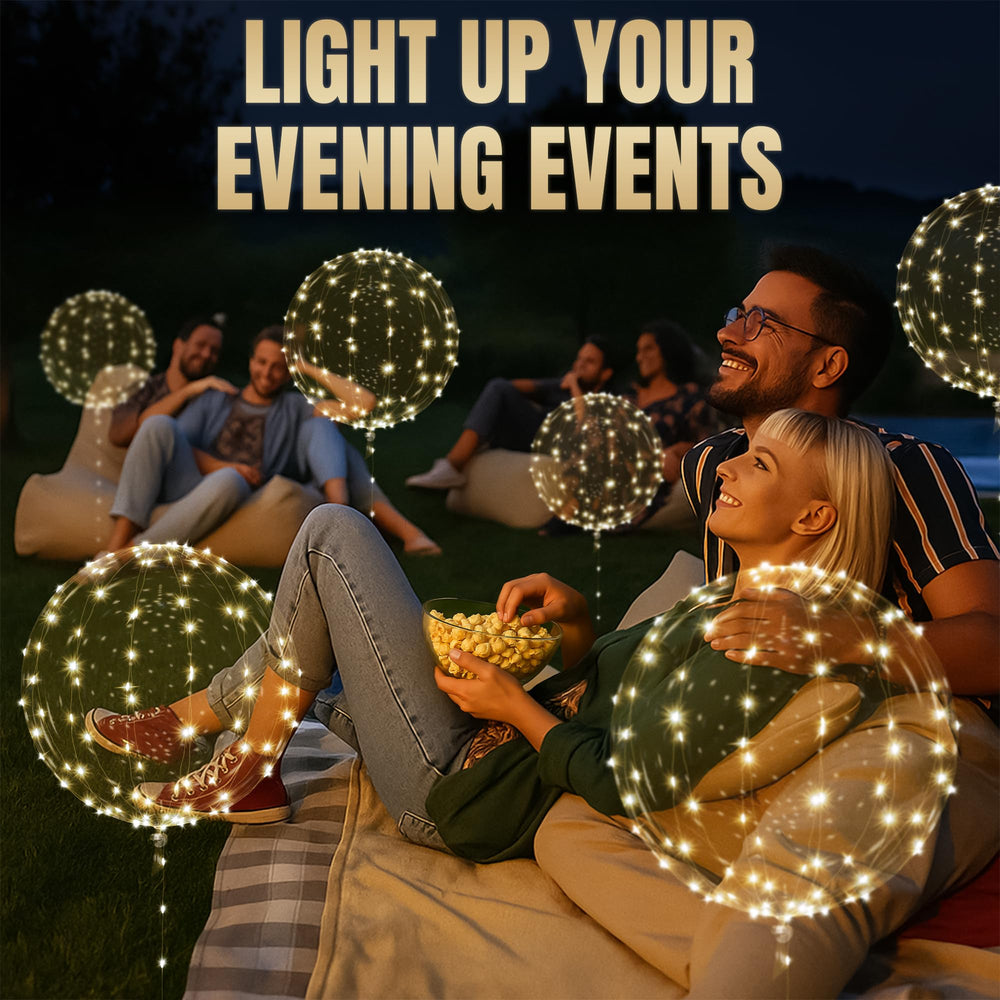 Lagarto transparent balloon lit for elegant decorative effect