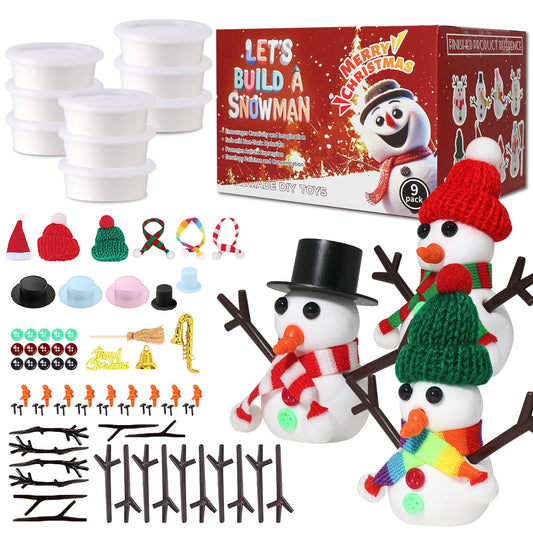 LAHAND Christmas snowman crafts contents: kid-friendly decorating kit for creative play.