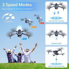 LAHEYI drone shows real-time battery percentage for flight planning