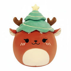 LAIDFUN Reindeer Merry plush with tree hat—festive decor and cuddly companion.