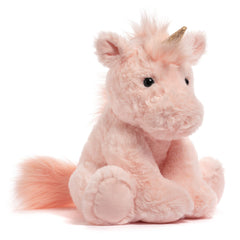 Laila and Lainey unicorn plush snuggling for bedtime comfort.
