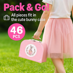 Lajeje bunny carry case keeps accessories organized for travel.