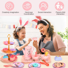 Lajeje Bunny Tea Set large plate for snacks during tiny parties