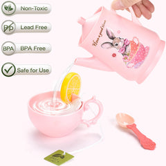 Lajeje Bunny Tea Set bunny storage case helps organize toys after play