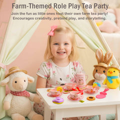 Lajeje Toddler Farm Tea Set cups support social sharing during play