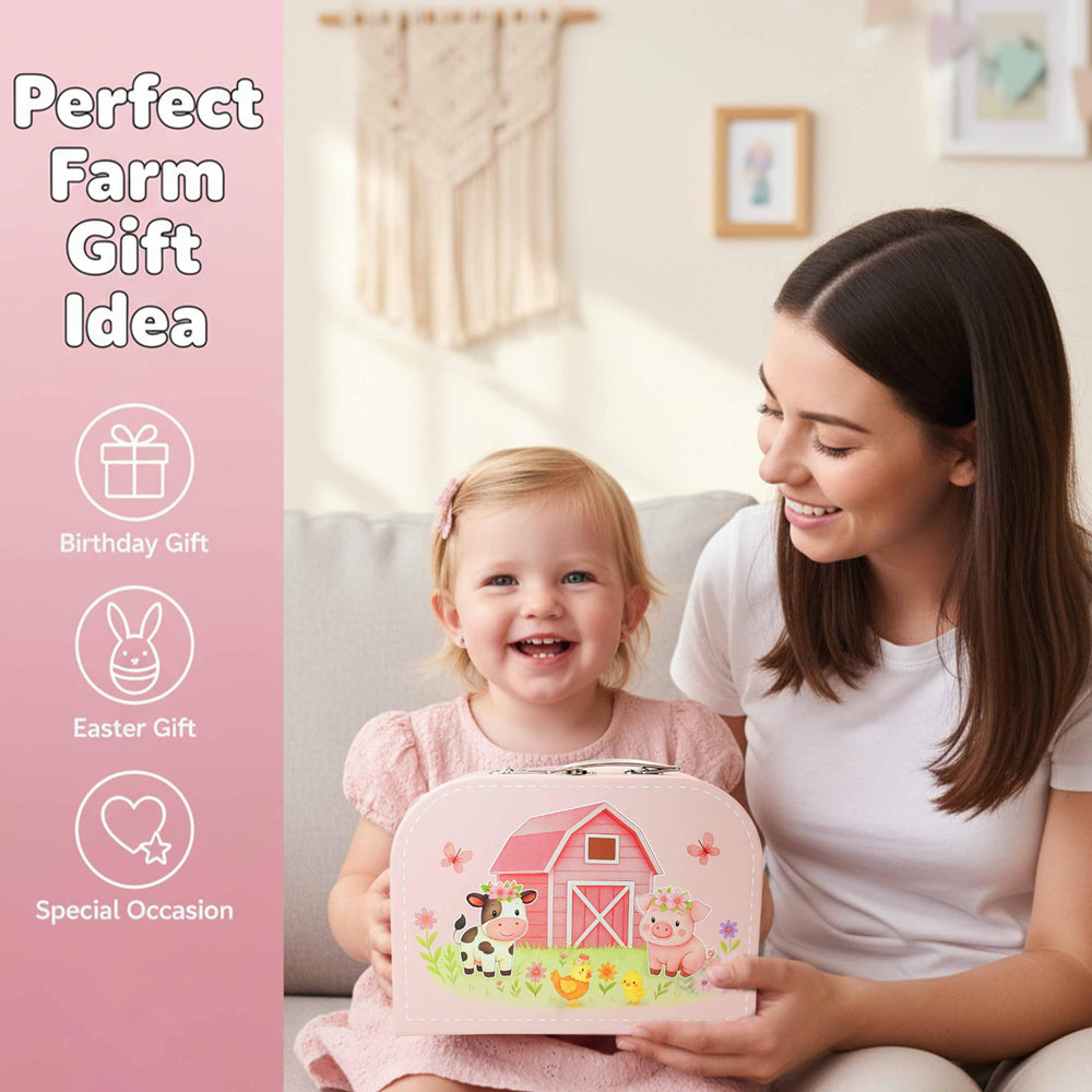 Lajeje Toddler Farm Tea Set pink barn design delights kids