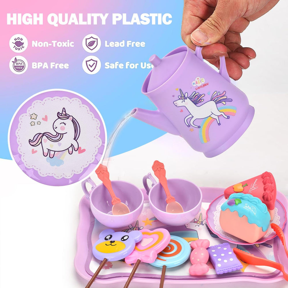 Lajeje Unicorn Tea Set spoons for tiny hands during pretend meals