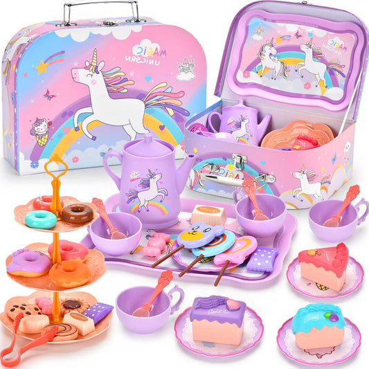 Lajeje Unicorn Tea Set teapot for imaginative play and tea time