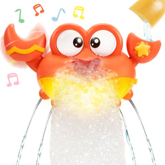Lalalark crab bubble machine top view fosters playful bath time