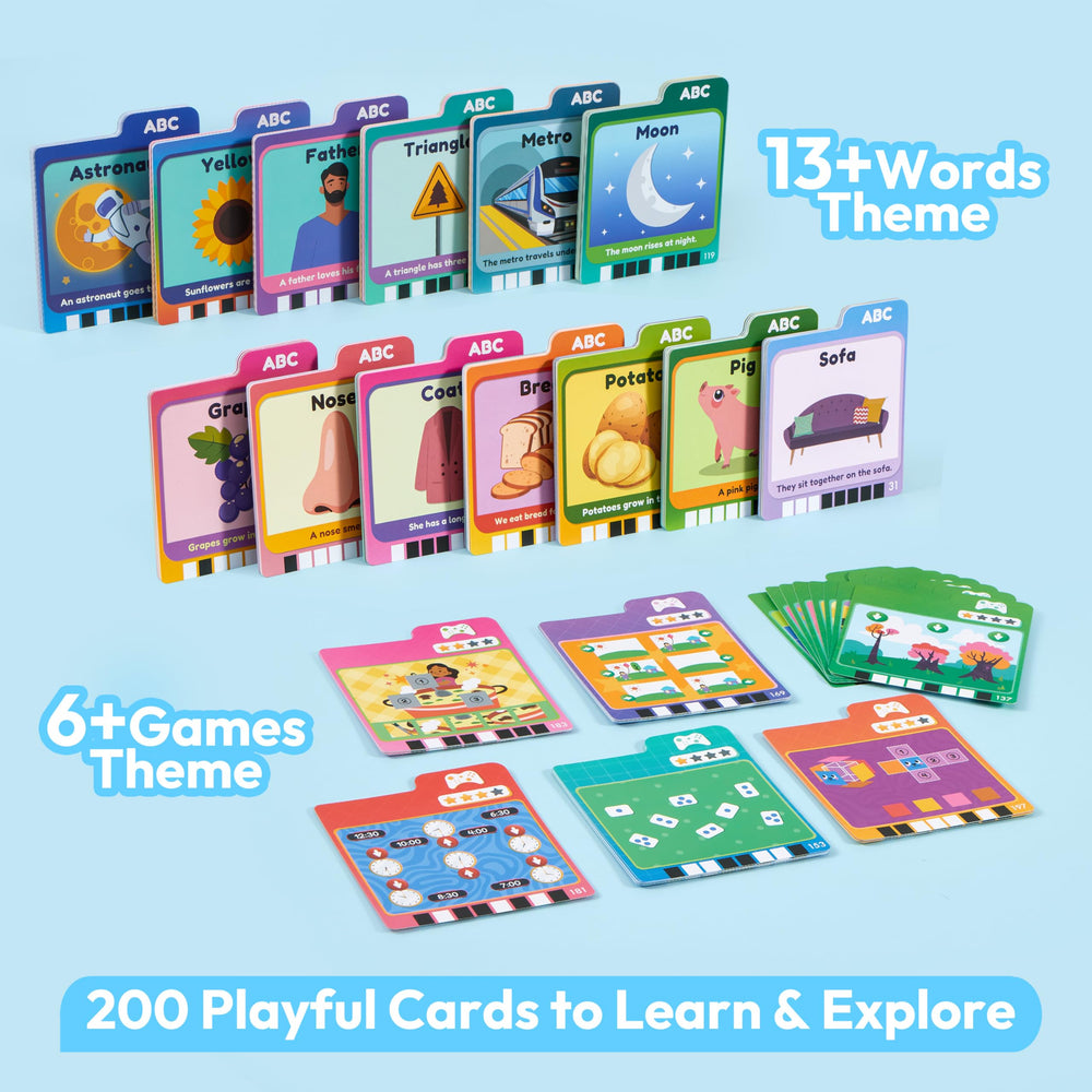 Lalalark 64-game cards offer varied challenges for logic and memory.