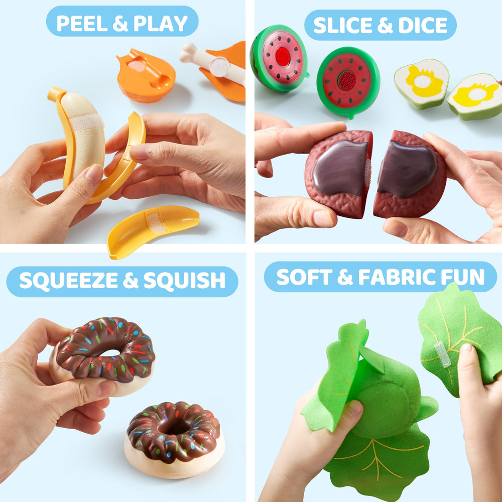 Lalalark play food items encourage hands-on learning and imaginative play.
