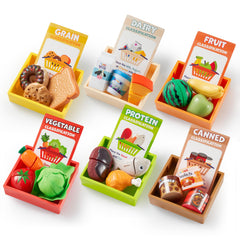 Lalalark sorting baskets help kids categorize foods by color and type in developing early categorization skills.