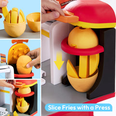 Lalalark menu guide supports ordering and role-play at the fast-food station
