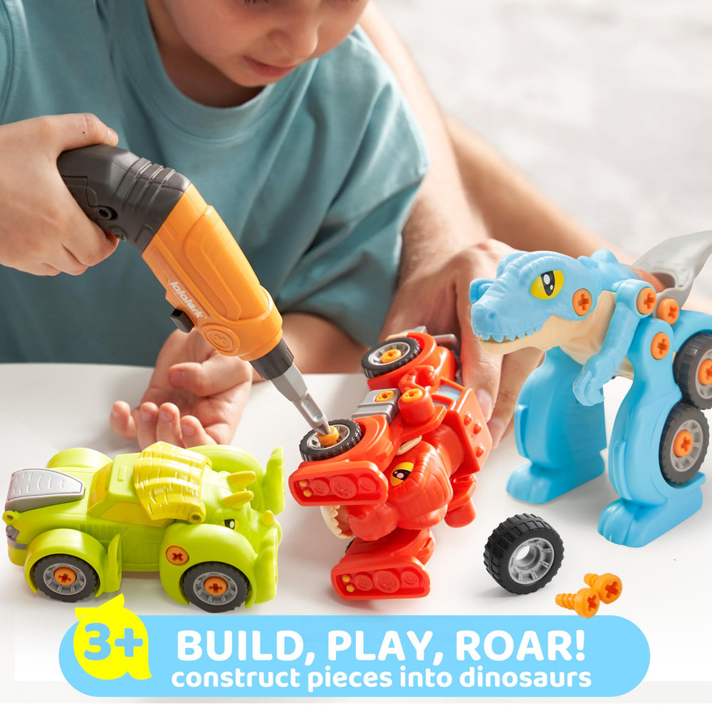 Lalalark Triceratops transform truck for durable, easy-grip play.