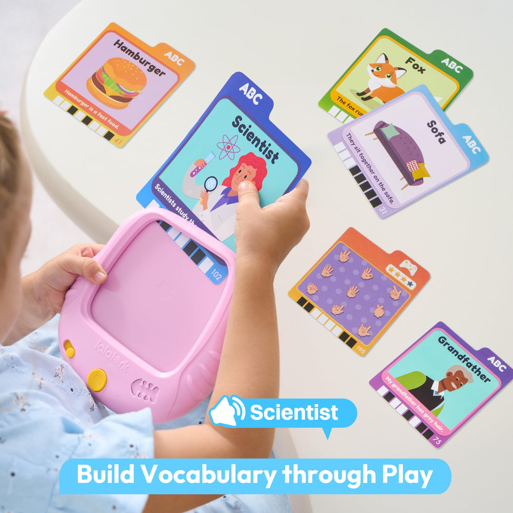 Lalalark 136 vocabulary cards teach themed words for early language growth.