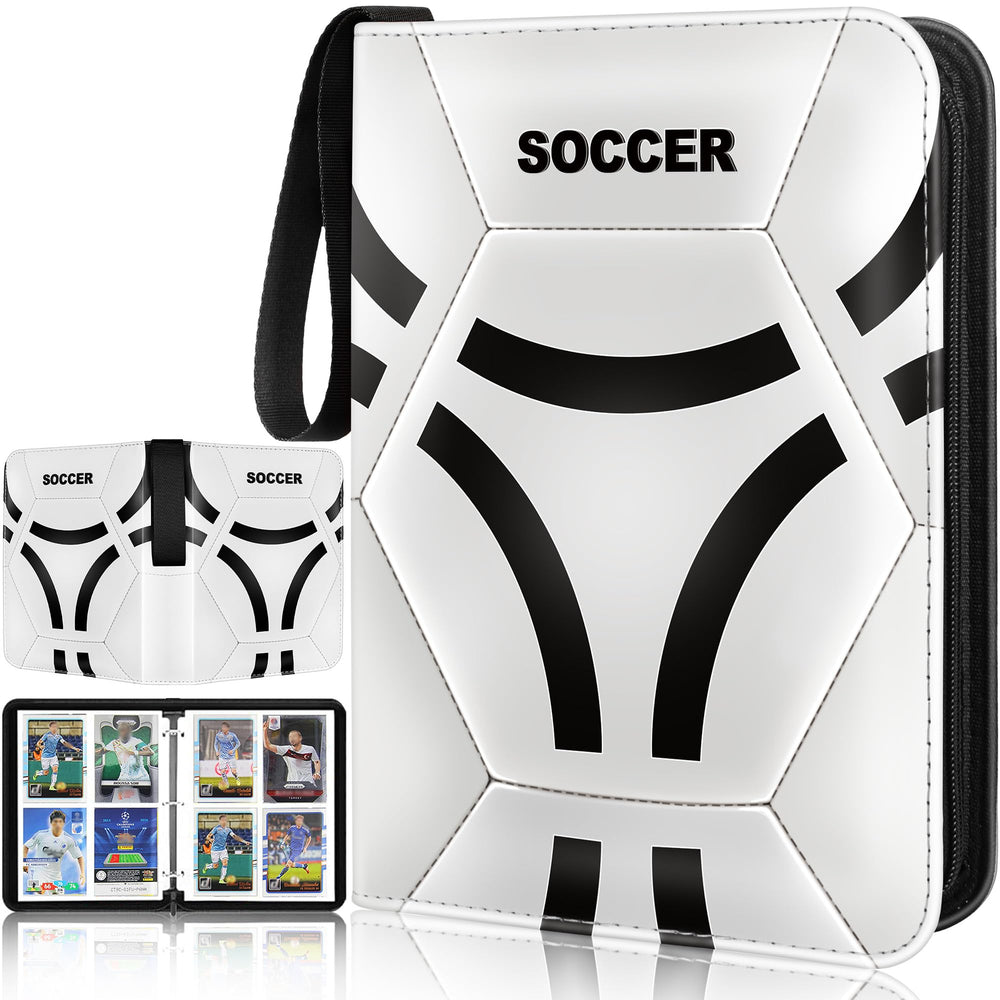 Lalasu soccer binder closed cover displaying your collection securely and stylishly.