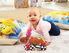 Lamaze Muffin the Moose high-contrast colorful feet support visual tracking